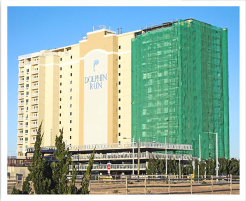 échafaudage 120gsm vert blanc prenant Mesh Scaffold au filet 2m x 50m 3m X 50m 1m X 50m